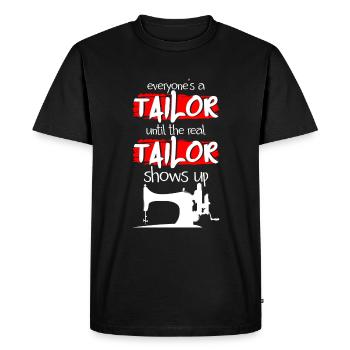 Tailor Lingerie Pants Sewing Machine - Men's Premium Organic T-Shirt - black - Front - Nico (187cm)