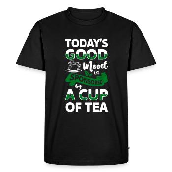 Tasse à thé Thé aux fruits - T-shirt Premium bio Homme - noir - Devant - Nico (187cm)
