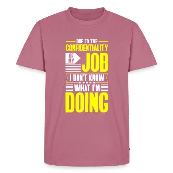 Artisanat Travail Père Humour - T-shirt Premium bio Homme - mauve - Devant - Nico (187cm)