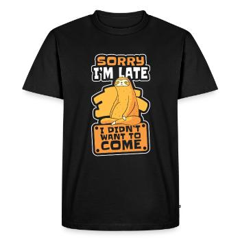 Chill out Hang out leisurely sweet - Men's Premium Organic T-Shirt - black - Front - Nico (187cm)