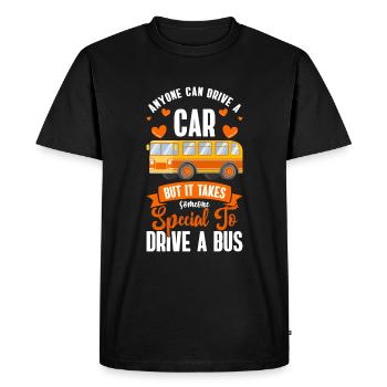 Chauffeur Chauffeur de bus Transports en commun - T-shirt Premium bio Homme - noir - Devant - Nico (187cm)