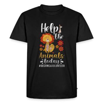 Activistes des droits des animaux Végétaliens Sans viande - T-shirt Premium bio Homme - noir - Devant - Nico (187cm)