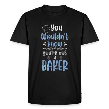boulangerie, confiserie, produits de boulangerie, délicieux - T-shirt Premium bio Homme - noir - Devant - Nico (187cm)