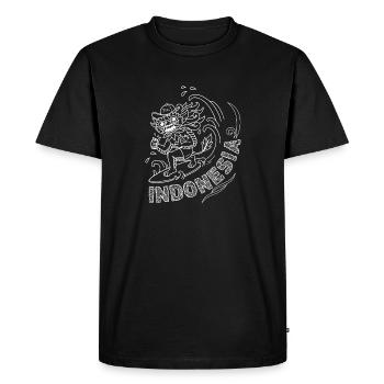 Indonésie planche de surf été Bali Barong vague - T-shirt Premium bio Homme - noir - Devant - Nico (187cm)