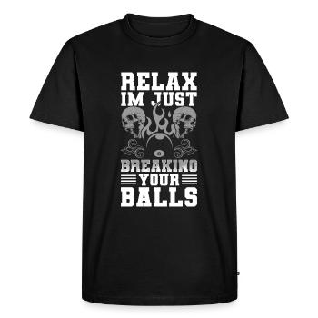 Pool Billiards Player Player Balls - Men's Premium Organic T-Shirt - black - Front - Nico (187cm)