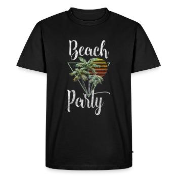 Holidays Palm Trees Surfing Holidays - Men's Premium Organic T-Shirt - black - Front - Nico (187cm)