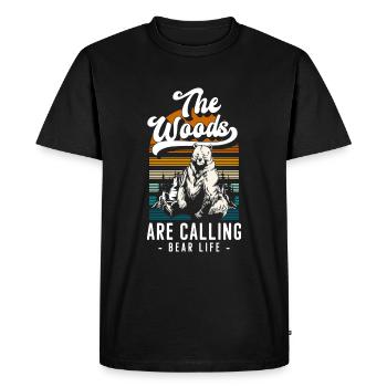Signe du zodiaque de fourrure forte d’ours - T-shirt Premium bio Homme - noir - Devant - Nico (187cm)