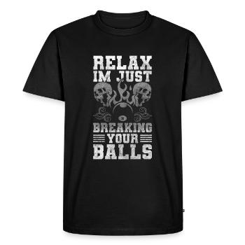 Pool of the Masters - Men's Premium Organic T-Shirt - black - Front - Nico (187cm)