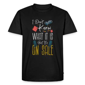 Shopping Achat Addiction Bag - T-shirt Premium bio Homme - noir - Devant - Nico (187cm)