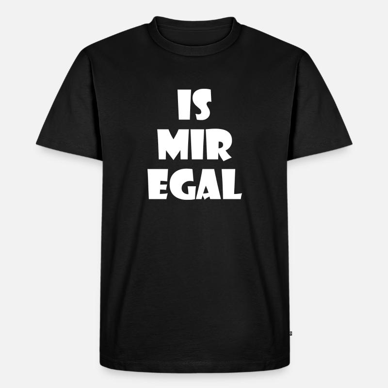Is mir egal - Männer Premium Bio T-Shirt - Schwarz