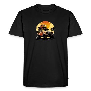 Defender 4x4 Tente de toit Tente de toit Landy Camping LaRo - T-shirt Premium bio Homme - noir - Devant - Nico (187cm)