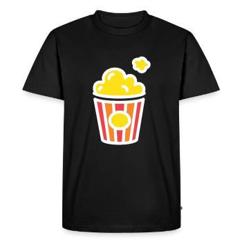 pop-corn - T-shirt Premium bio Homme - noir - Devant - Nico (187cm)