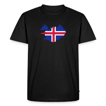 Islande - T-shirt Premium bio Homme - noir - Devant - Nico (187cm)