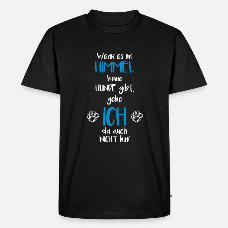 Hunde Himmel Design - Männer Premium Bio T-Shirt - Schwarz