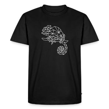 caméléon | graphiques de polygone - T-shirt Premium bio Homme - noir - Devant - Nico (187cm)