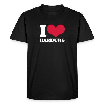 Hambourg - T-shirt Premium bio Homme - noir - Devant - Nico (187cm)