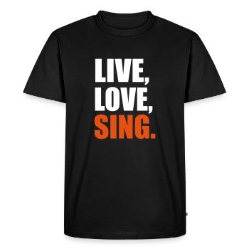 chanter - T-shirt Premium bio Homme - noir - Devant - Nico (187cm)