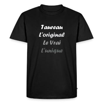 Taureau - T-shirt Premium bio Homme - noir - Devant - Nico (187cm)