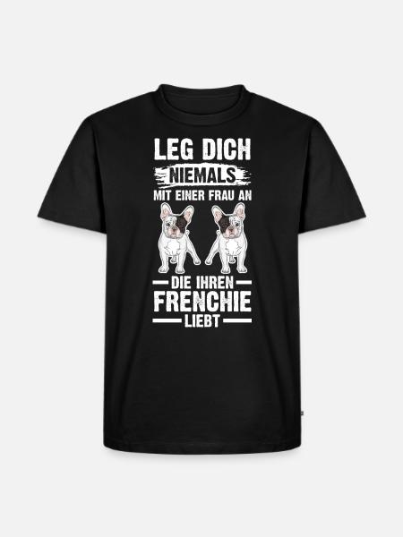 Hund Frenchie - Männer Premium Bio T-Shirt - Schwarz
