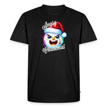 Angry Christmas - T-shirt Premium bio Homme - noir - Devant - Nico (187cm)