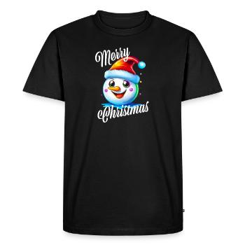Merry Christmas - T-shirt Premium bio Homme - noir - Devant - Nico (187cm)