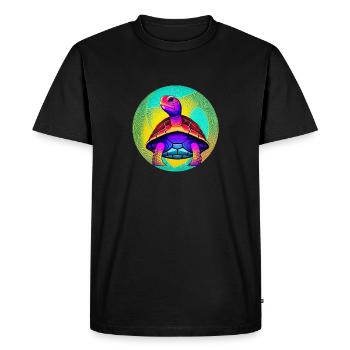Tortoise - Men's Premium Organic T-Shirt - black - Front - Nico (187cm)