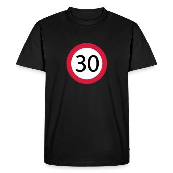 30 - Men's Premium Organic T-Shirt - black - Front - Nico (187cm)