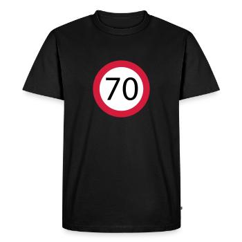 70 - T-shirt Premium bio Homme - noir - Devant - Nico (187cm)