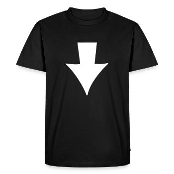 Flèche blanche - T-shirt Premium bio Homme - noir - Devant - Nico (187cm)