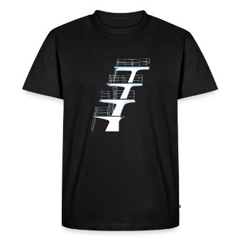 diving tower outdoor pool - Men's Premium Organic T-Shirt - black - Front - Nico (187cm)