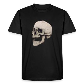 crâne squelette - T-shirt Premium bio Homme - noir - Devant - Nico (187cm)