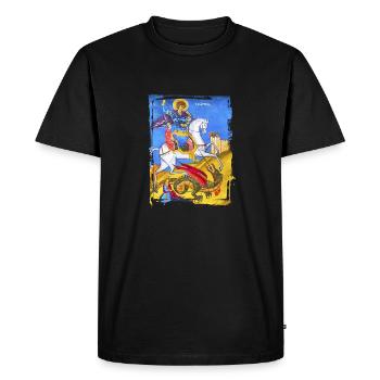orthodox fresco - Men's Premium Organic T-Shirt - black - Front - Nico (187cm)