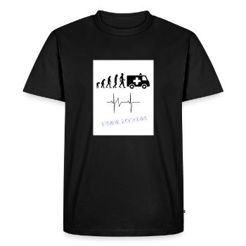 Evolution dans les services de secours - T-shirt Premium bio Homme - noir - Devant - Nico (187cm)
