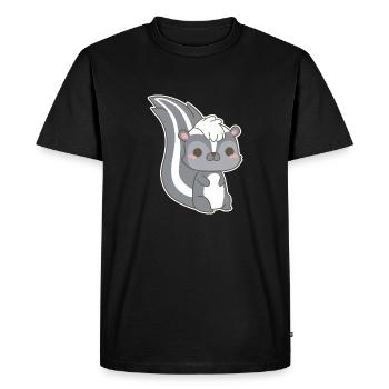 Putois - T-shirt Premium bio Homme - noir - Devant - Nico (187cm)