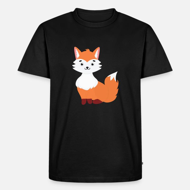 Fuchs - Männer Premium Bio T-Shirt - Schwarz