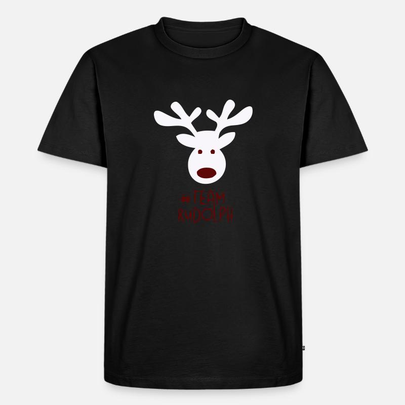 Team Rudolf - Männer Premium Bio T-Shirt - Schwarz