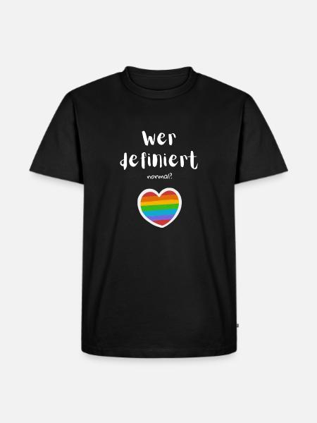 Wer definiert normal? - Männer Premium Bio T-Shirt - Schwarz