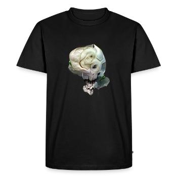 Crâne Rose - T-shirt Premium bio Homme - noir - Devant - Nico (187cm)