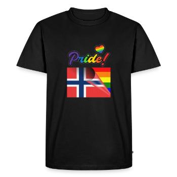 Fierté d’Oslo - T-shirt Premium bio Homme - noir - Devant - Nico (187cm)