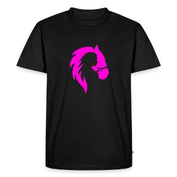 Cheval & Femme Yoga SPORT Tshirt d'anniversaire - T-shirt Premium bio Homme - noir - Devant - Nico (187cm)