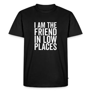 Je suis l’ami dans les endroits bas - T-shirt Premium bio Homme - noir - Devant - Nico (187cm)