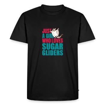 JUST A GIRL WHO LOVES SUGAR GLIDERS - Men's Premium Organic T-Shirt - black - Front - Nico (187cm)