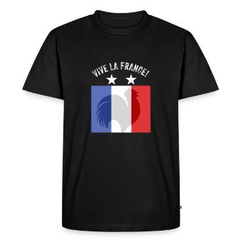 France - T-shirt Premium bio Homme - noir - Devant - Nico (187cm)