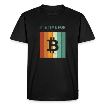 Bitcoin - Männer Premium Bio T-Shirt - Schwarz - Vorne - Nico (187cm)