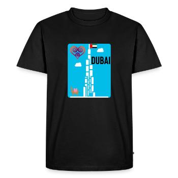dubai - Men's Premium Organic T-Shirt - black - Front - Nico (187cm)
