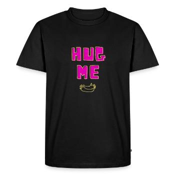 Hug Me - Mindfulness T-shirt - T-shirt Premium bio Homme - noir - Devant - Nico (187cm)