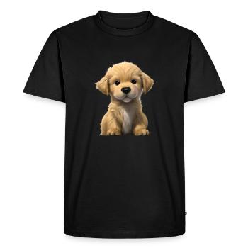 Propriétaires de chiens Golden Retriever chiots chiens - T-shirt Premium bio Homme - noir - Devant - Nico (187cm)