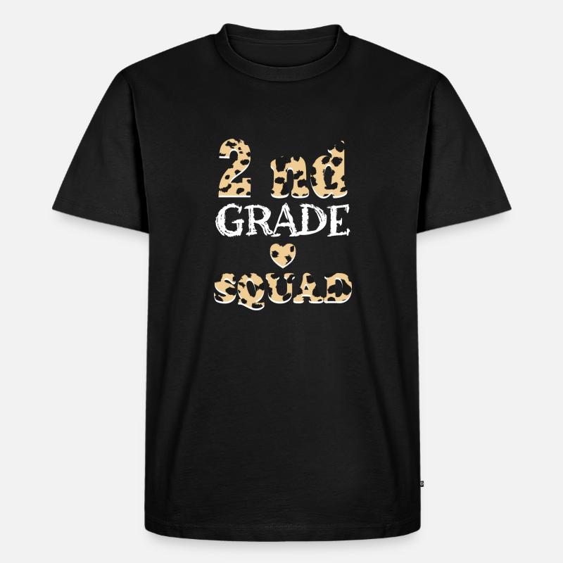 Leopard Lehrergeschenke der 2. Klasse - Männer Premium Bio T-Shirt - Schwarz