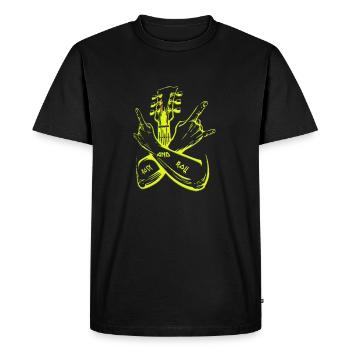 Groupe de musique rock Guitare rétro Heavy Metal vintage - T-shirt Premium bio Homme - noir - Devant - Nico (187cm)