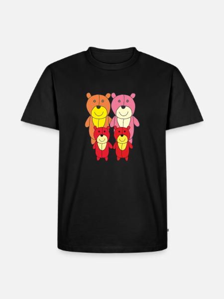 Bears Family - Men's Premium Organic T-Shirt - black